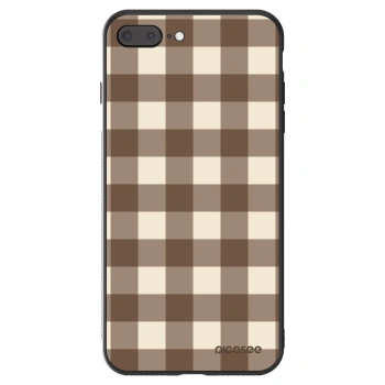 Etui na Apple iPhone 7 Plus - Brown grid