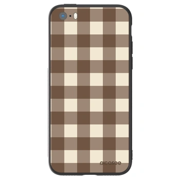 Etui na Apple iPhone 5/5S/SE - Brown grid