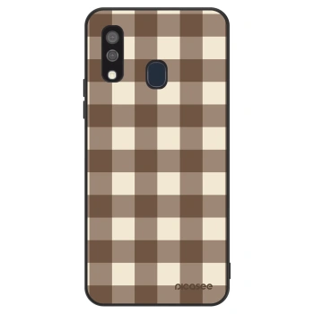 Etui na Samsung Galaxy A40 A405F - Brown grid