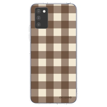 Etui na Samsung Galaxy A02s A025G - Brown grid