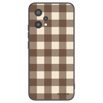 Picasee silikonowe czarne etui na Realme 9 Pro 5G - Brown grid