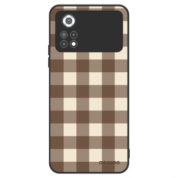 Etui na Xiaomi Poco X4 Pro 5G - Brown grid