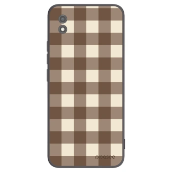 Picasee silikonowe czarne etui na Realme C11 (2021) - Brown grid