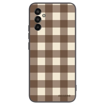 Etui na Samsung Galaxy M13 M135F - Brown grid