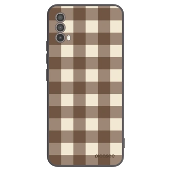 Etui na Motorola Moto E40 - Brown grid