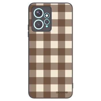 Picasee silikonowe czarne etui na Xiaomi Redmi Note 12 4G - Brown grid