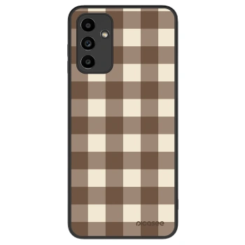 Etui na Samsung Galaxy A04s A047F - Brown grid