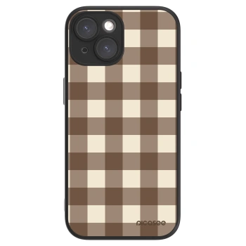 Etui na Apple iPhone 15 - Brown grid