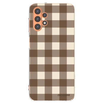 Picasee silikonowe przeźroczyste etui na Samsung Galaxy A13 5G - Brown grid