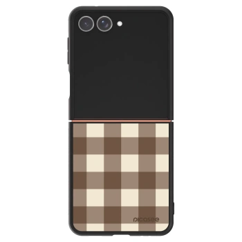 Picasee ULTIMATE CASE na Samsung Galaxy Z Flip7 5G - Brown grid