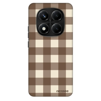 Etui na Xiaomi Redmi Note 14 Pro+ 5G - Brown grid