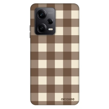 Etui na Xiaomi Redmi Note 12 Pro 5G - Brown grid