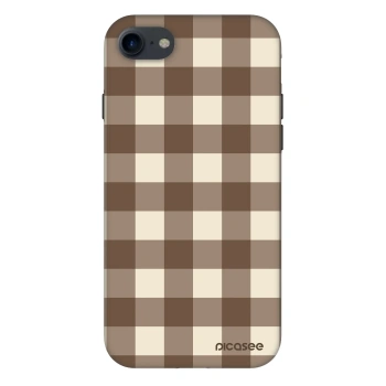 Etui na Apple iPhone 7 - Brown grid