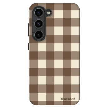 Etui na Samsung Galaxy S23+ 5G - Brown grid