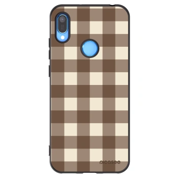 Etui na Huawei Y6 2019 - Brown grid