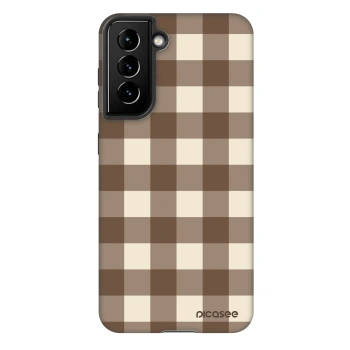 Etui na Samsung Galaxy S22 5G - Brown grid