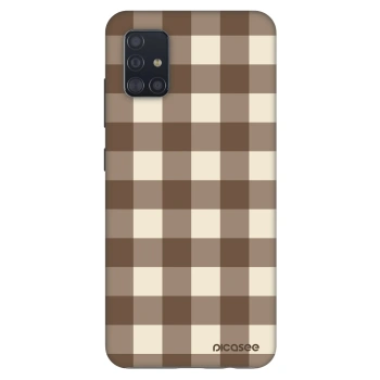 Etui na Samsung Galaxy A51 A515F - Brown grid