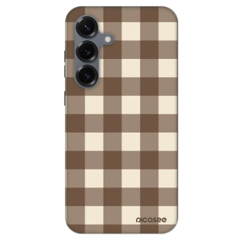 Etui na Samsung Galaxy S25 5G - Brown grid