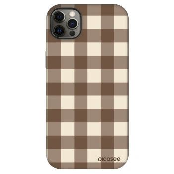 Etui na Apple iPhone 12 Pro Max - Brown grid