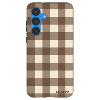 Etui na Samsung Galaxy S25 FE 5G - Brown grid