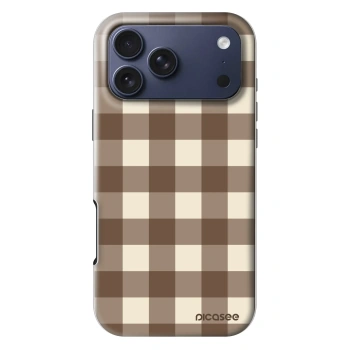 Etui na Apple iPhone 18 Pro Max - Brown grid