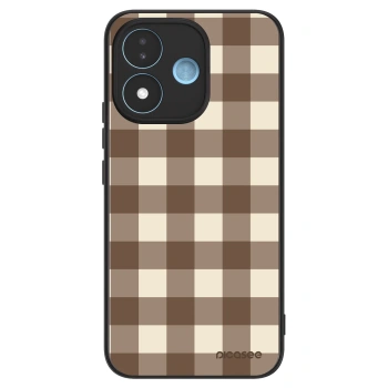 Etui na Xiaomi Redmi Note 17 5G - Brown grid