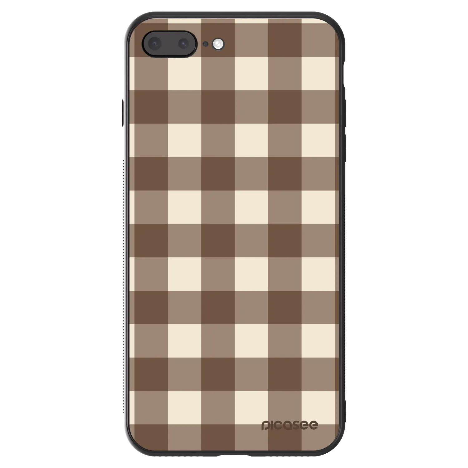 Picasee ULTIMATE CASE na Apple iPhone 8 Plus - Brown grid