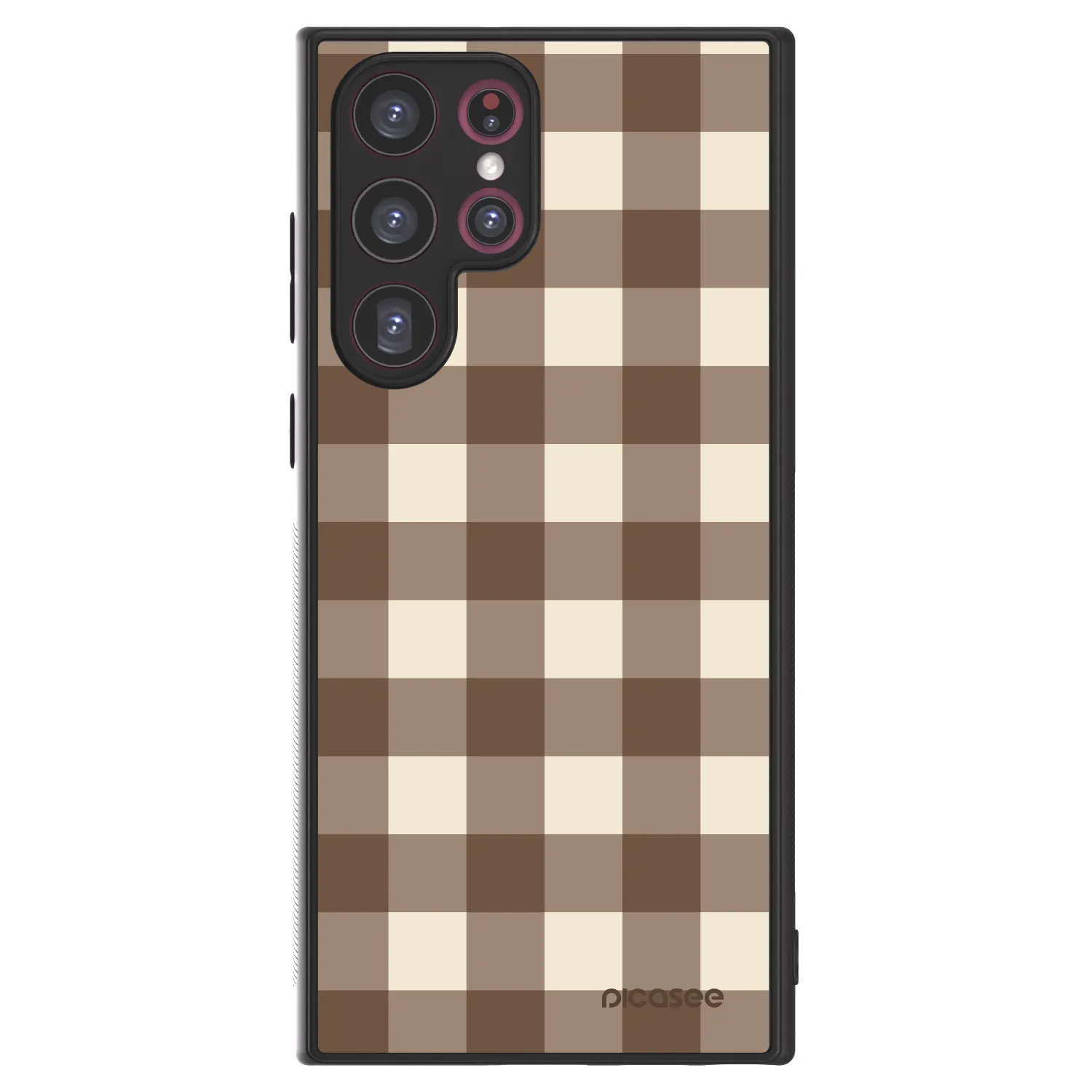 Picasee ULTIMATE CASE na Samsung Galaxy S22 Ultra 5G - Brown grid