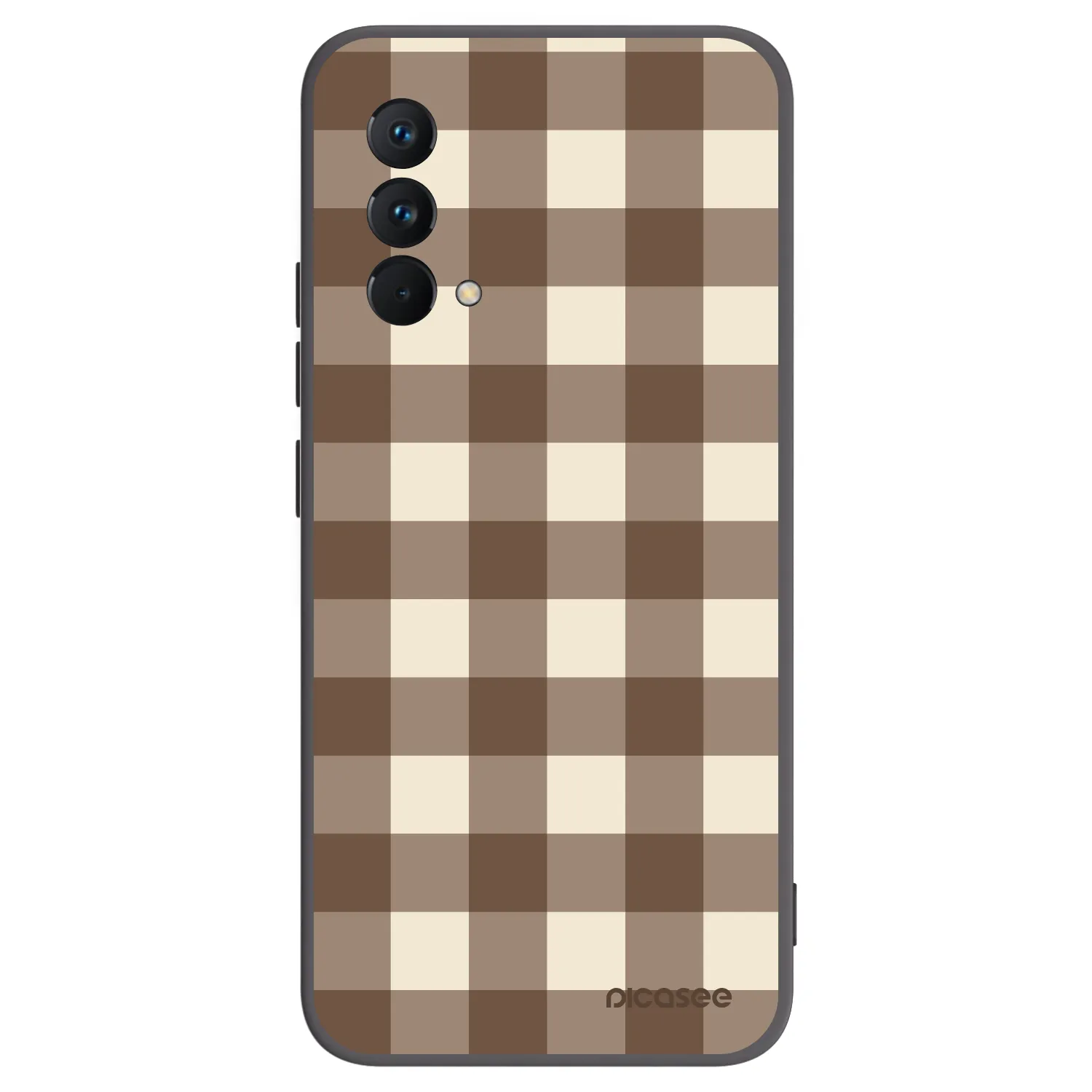 Picasee silikonowe czarne etui na Realme GT Master Edition 5G - Brown grid