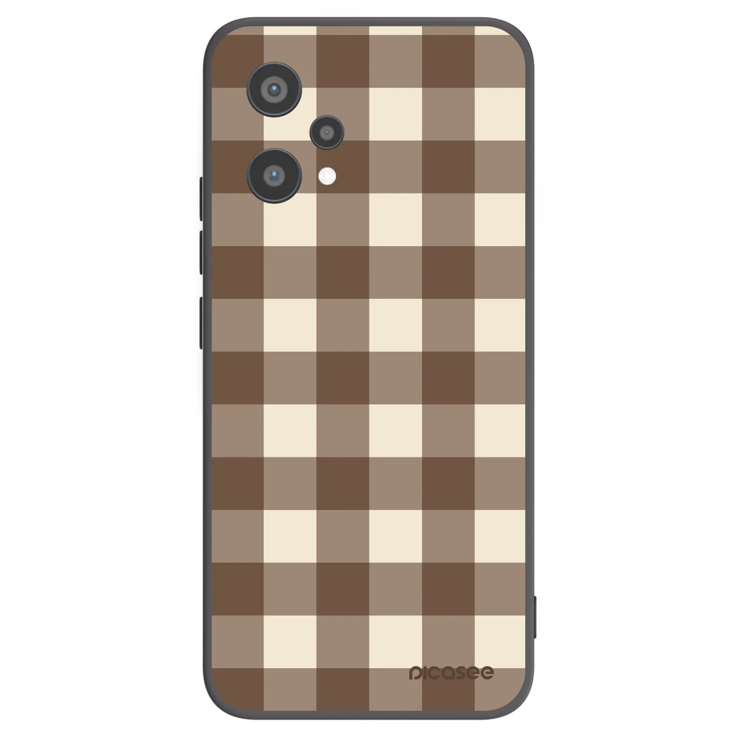 Picasee silikonowe czarne etui na Realme 9 Pro 5G - Brown grid