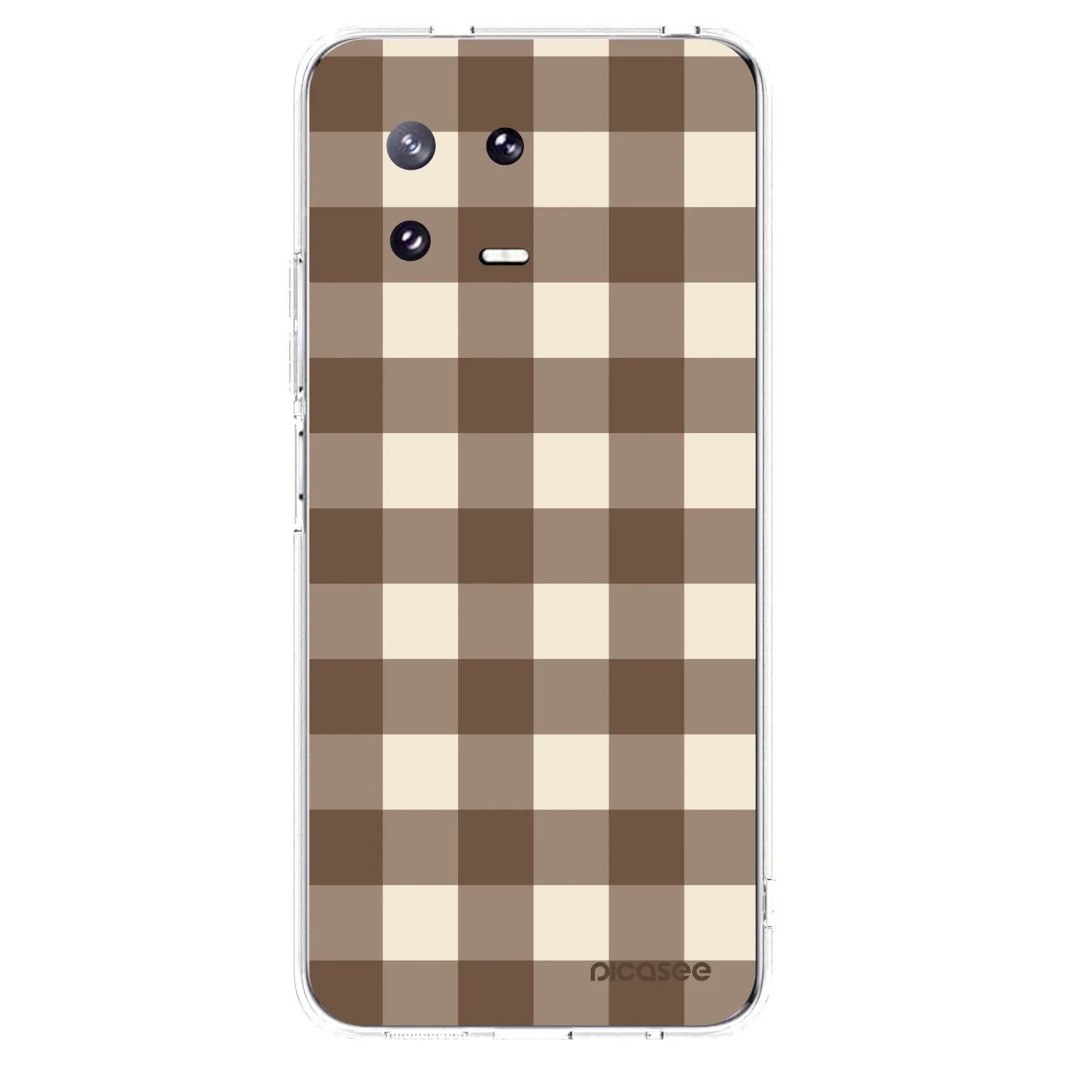 Picasee silikonowe przeźroczyste etui na Xiaomi 13 Pro - Brown grid