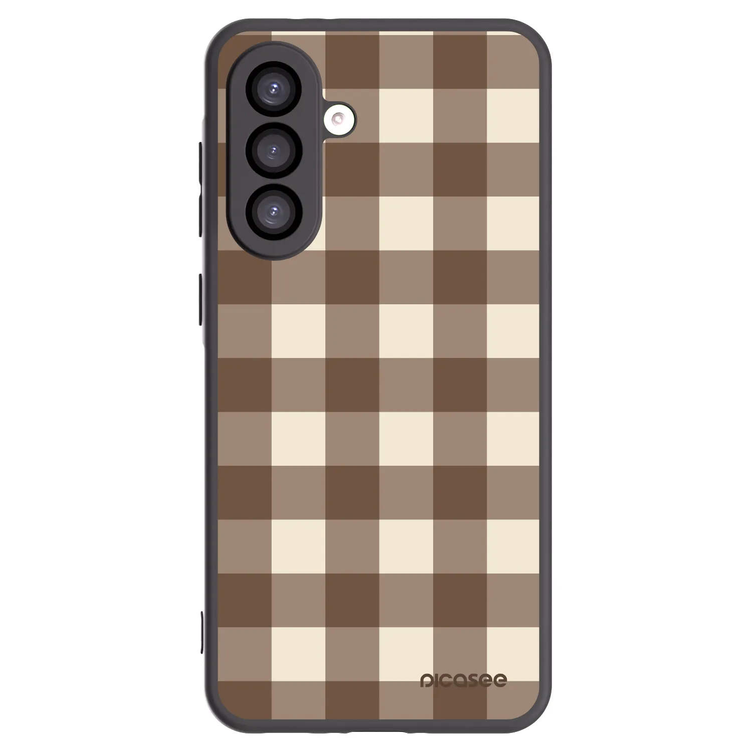 Picasee silikonowe czarne etui na Samsung Galaxy A26 5G A266B - Brown grid