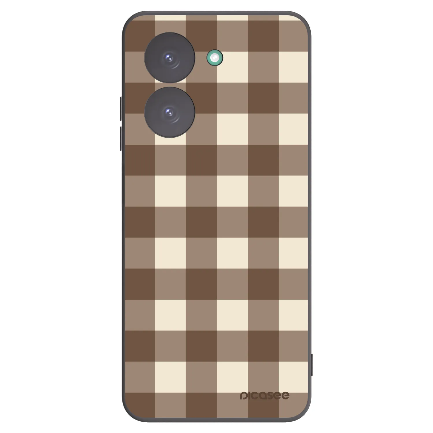 Picasee silikonowe czarne etui na Xiaomi Redmi A5 - Brown grid