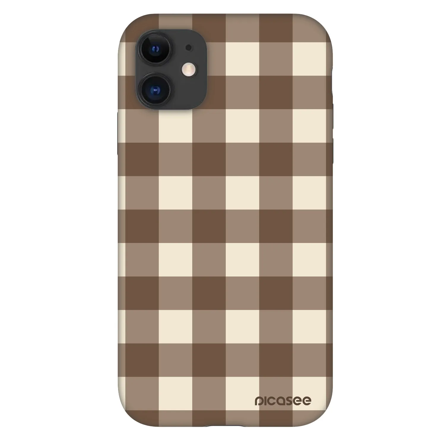 Picasee Fashion Case na Apple iPhone 11 - Brown grid