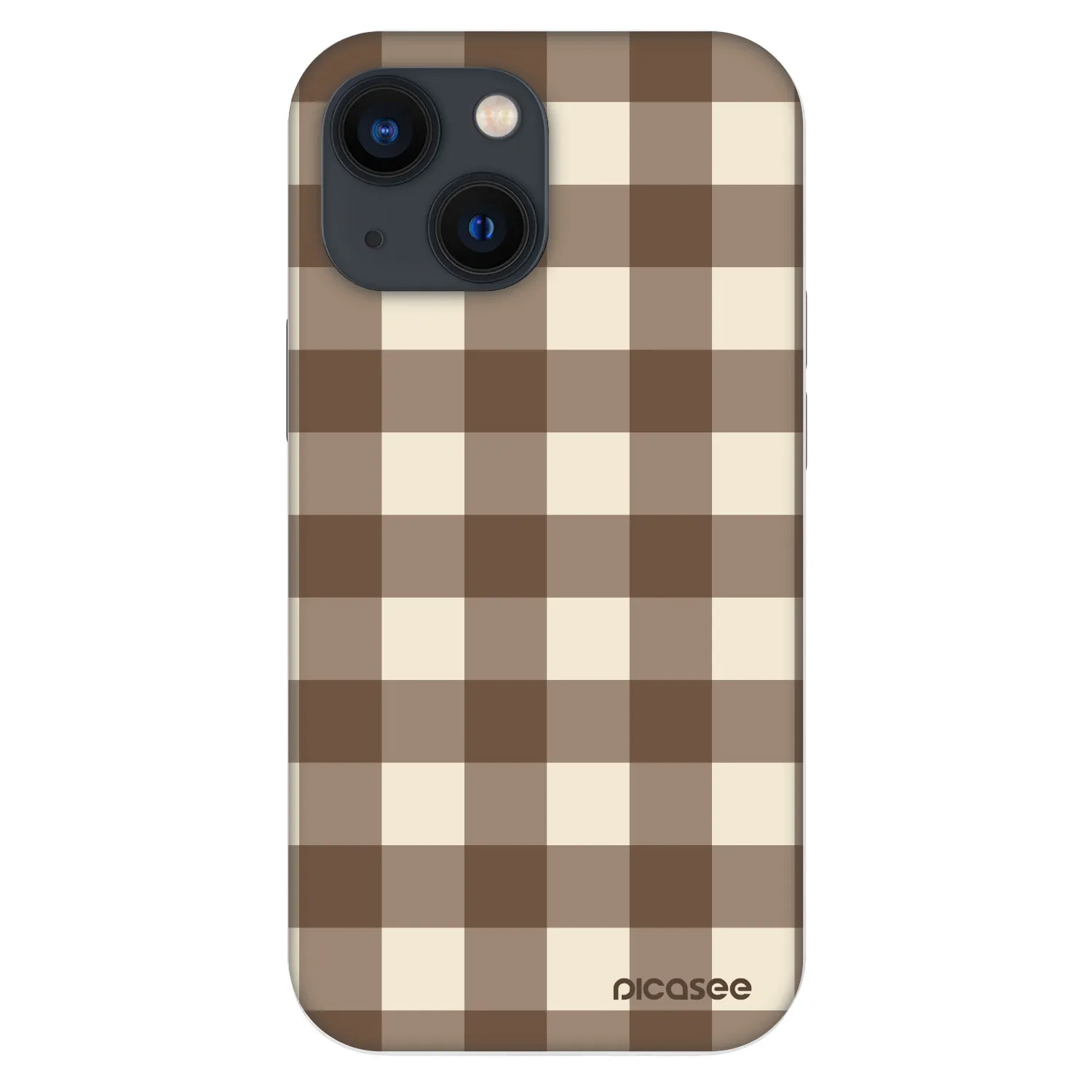Picasee Fashion Case na Apple iPhone 13 mini - Brown grid
