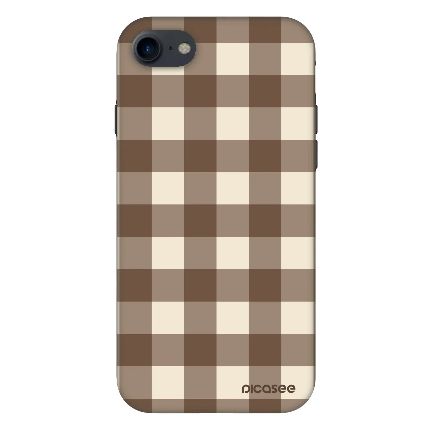 Picasee Fashion Case na Apple iPhone SE 2022 - Brown grid