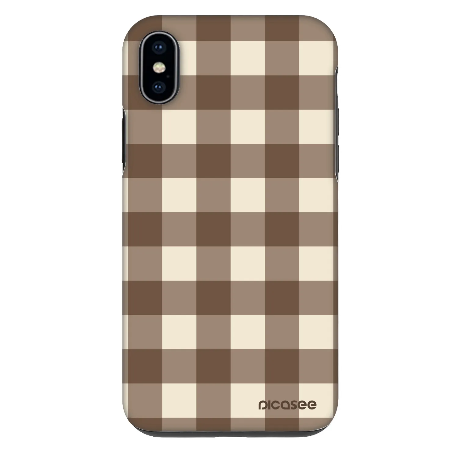 Picasee Fashion Case na Apple iPhone XS Max - Brown grid