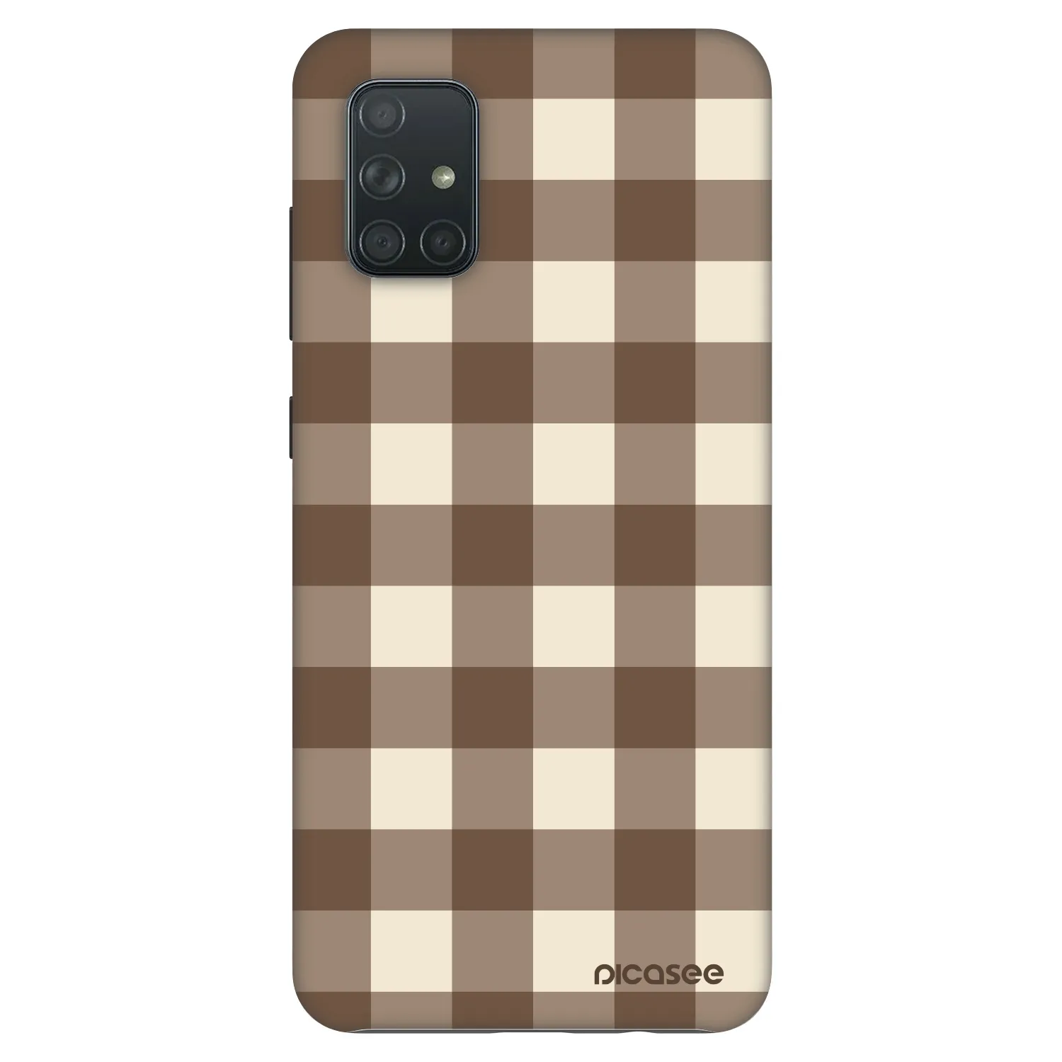 Picasee Fashion Case na Samsung Galaxy A71 A715F - Brown grid
