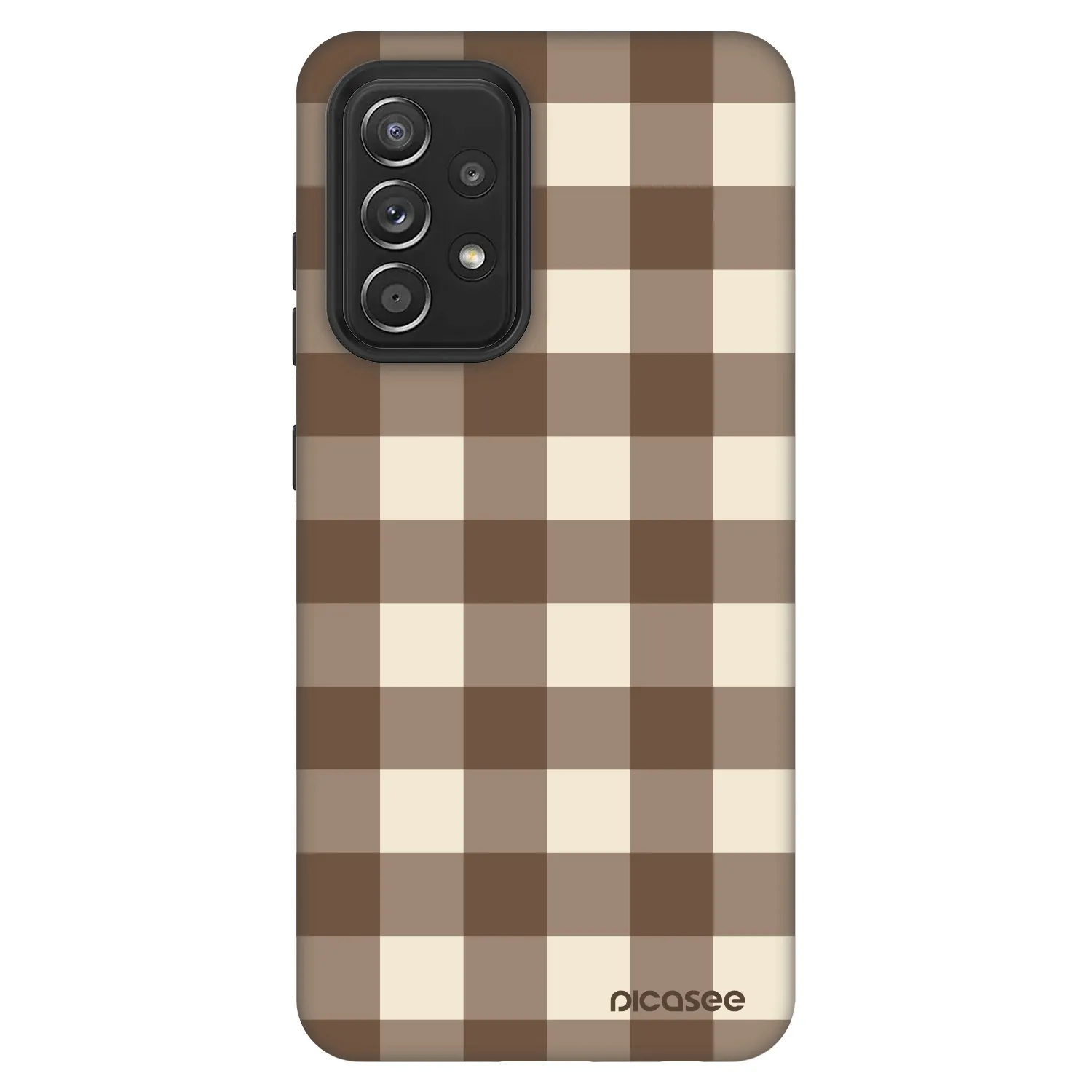 Picasee Fashion Case na Samsung Galaxy A52s 5G A528B - Brown grid