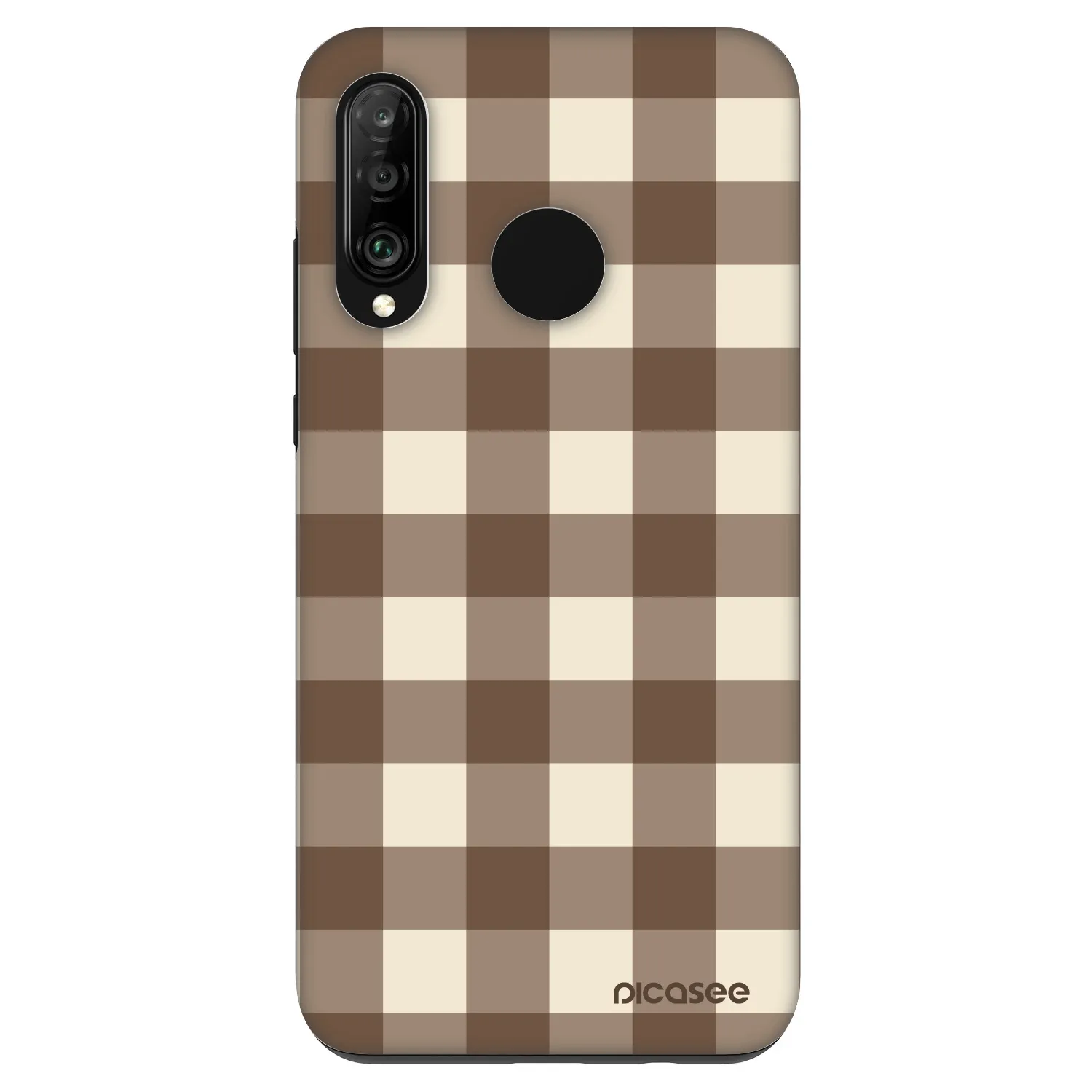 Picasee Fashion Case na Huawei P30 Lite - Brown grid