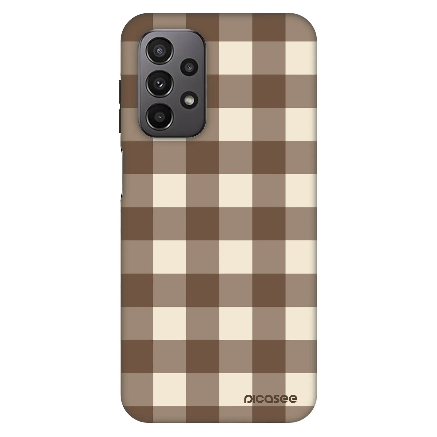 Picasee Fashion Case na Samsung Galaxy A23 A235F 4G - Brown grid