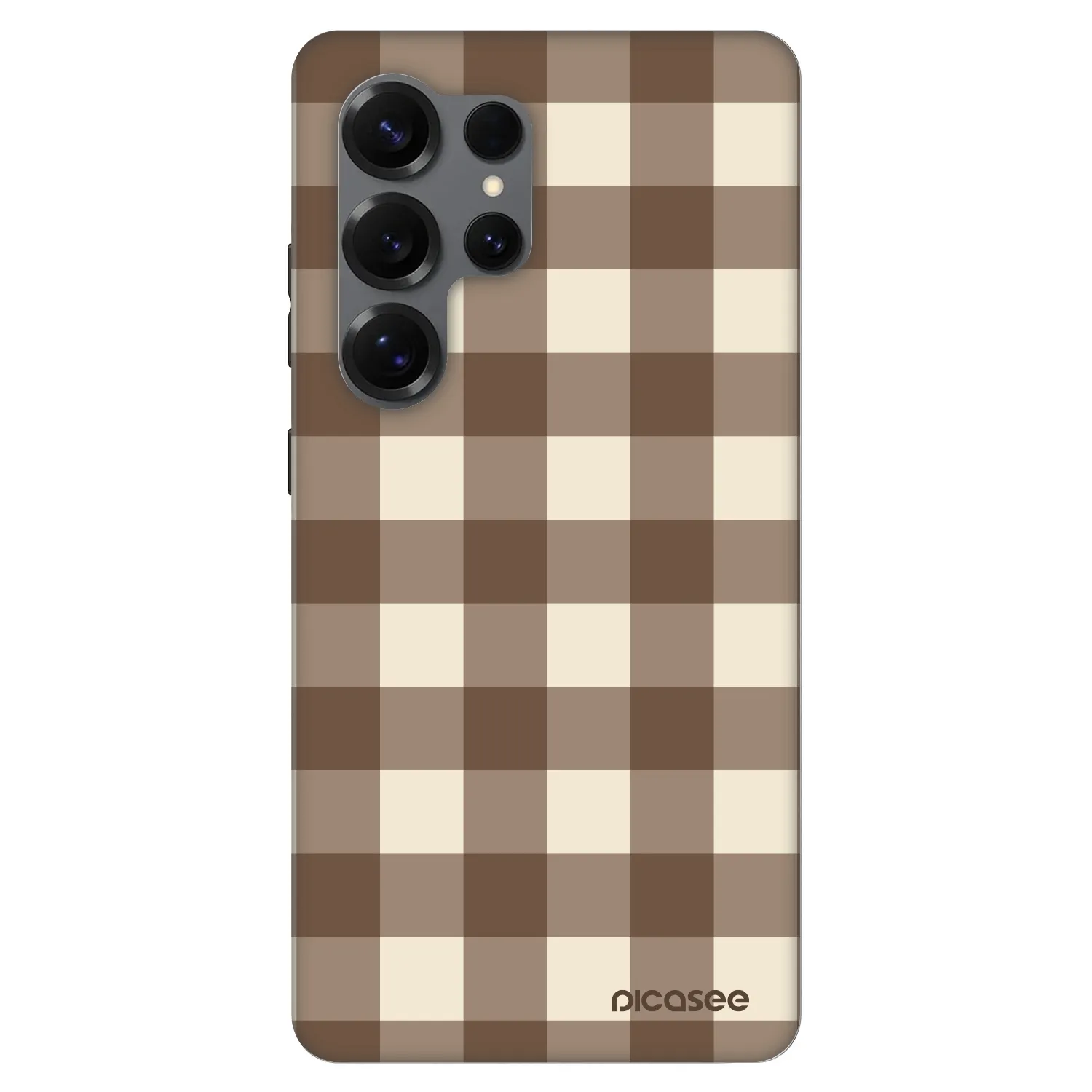 Picasee Fashion Case PowerShare pro Samsung Galaxy S25 Ultra 5G - Brown grid