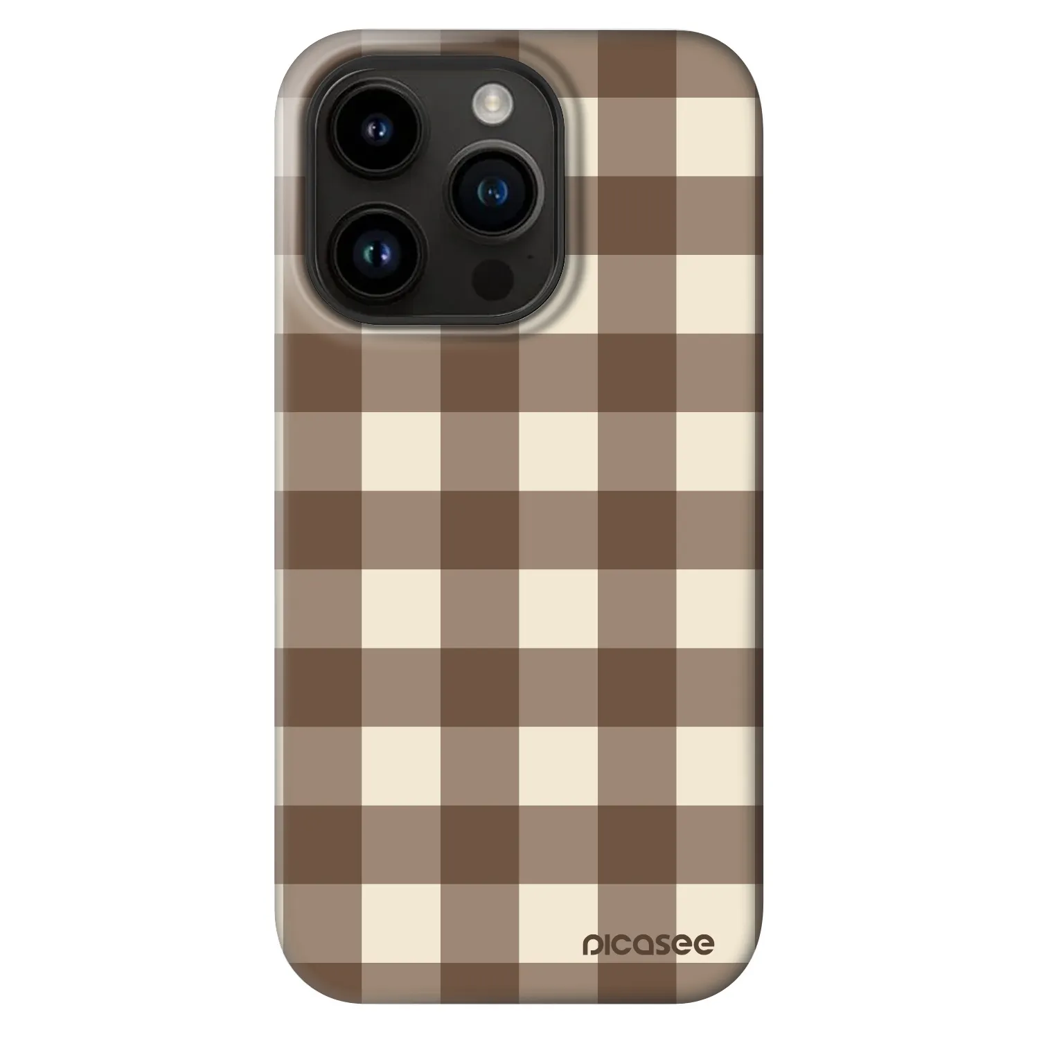 Picasee Fashion Case MagSafe na Apple iPhone 14 Pro - Brown grid