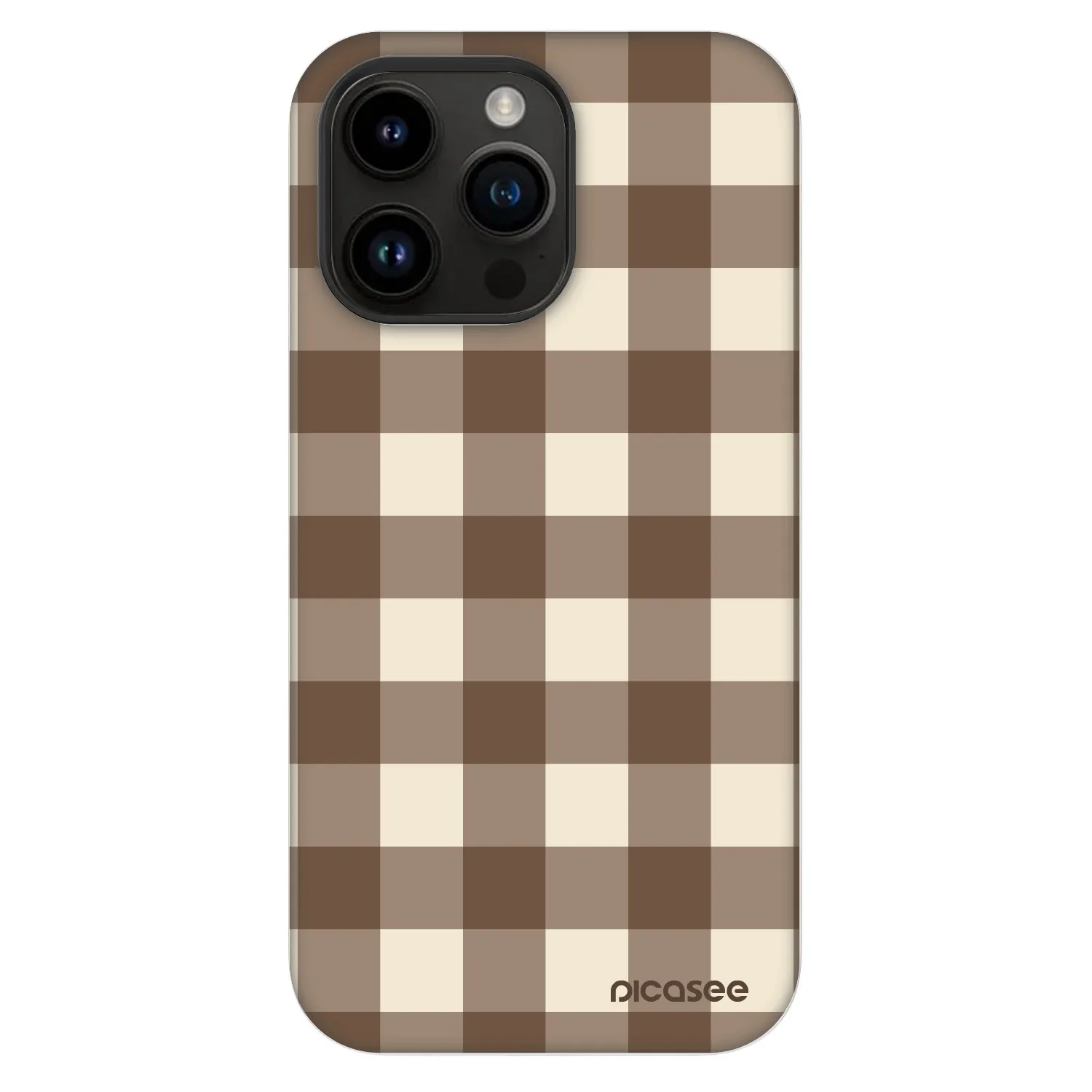 Picasee Fashion Case MagSafe na Apple iPhone 14 Pro Max - Brown grid
