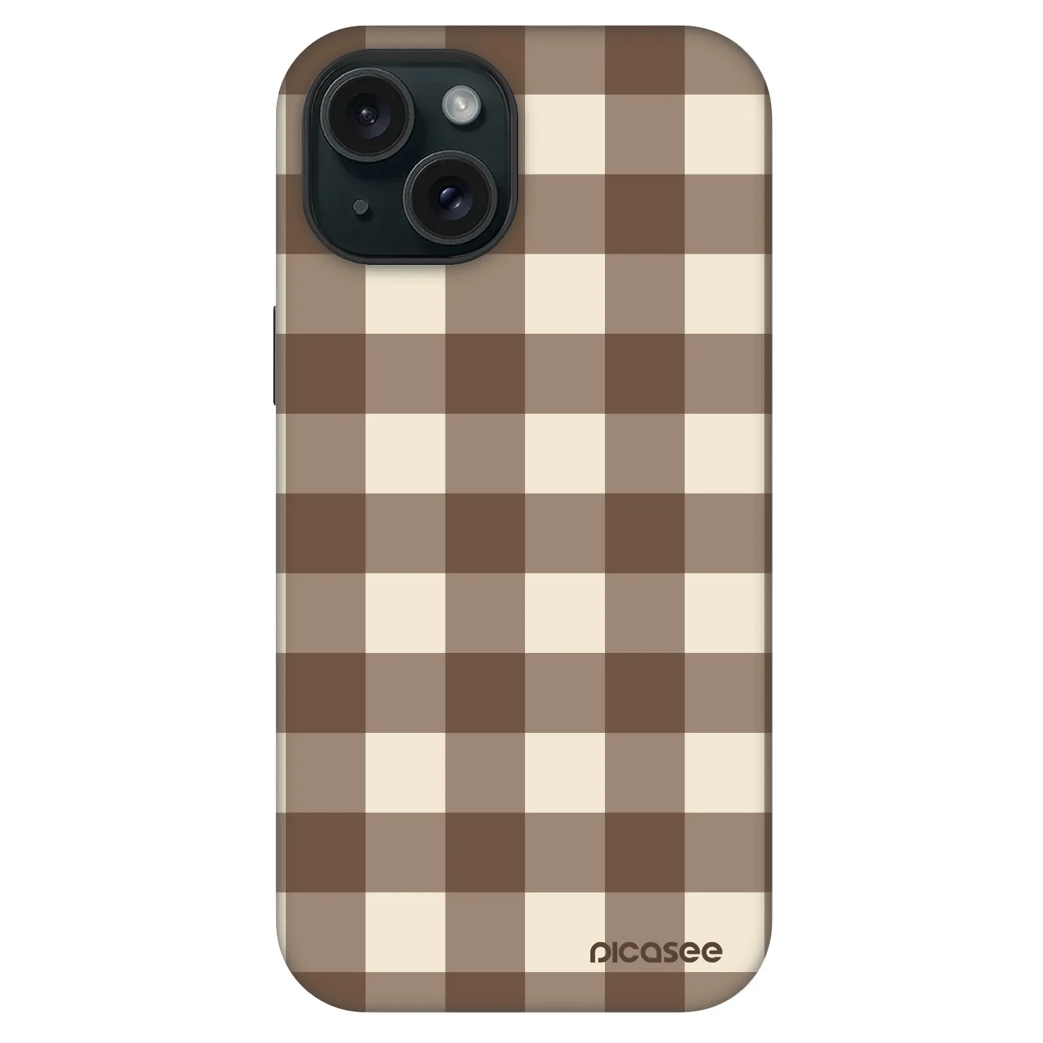 Picasee Fashion Case MagSafe na Apple iPhone 15 - Brown grid