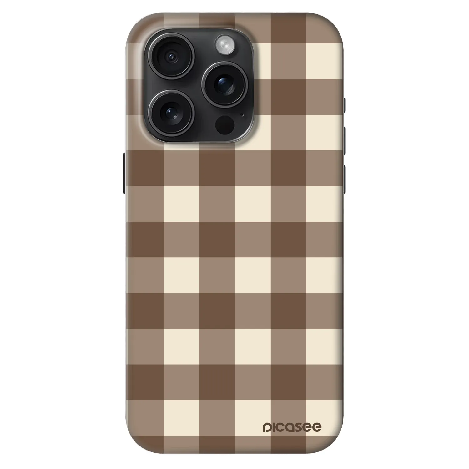 Picasee Fashion Case MagSafe na Apple iPhone 15 Pro - Brown grid