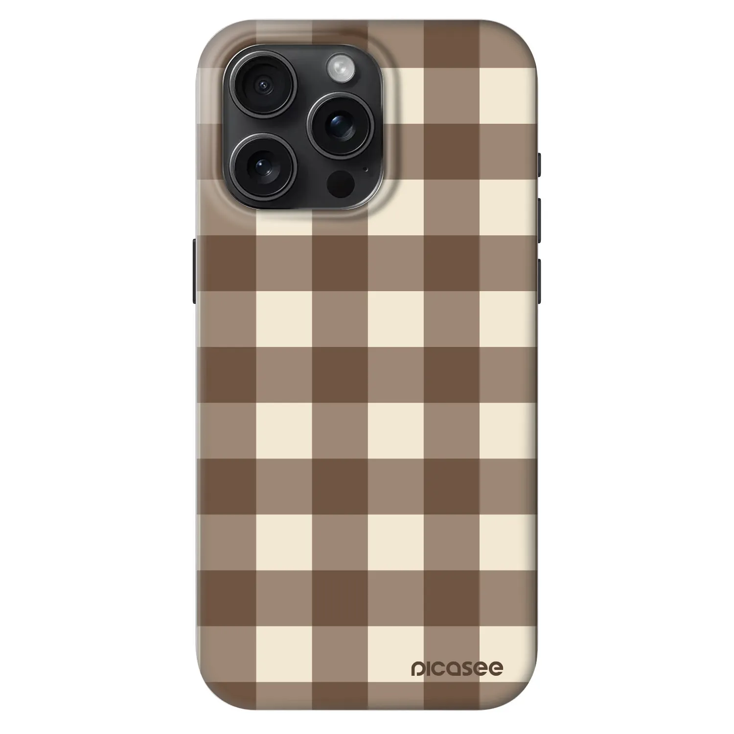 Picasee Fashion Case MagSafe na Apple iPhone 15 Pro Max - Brown grid