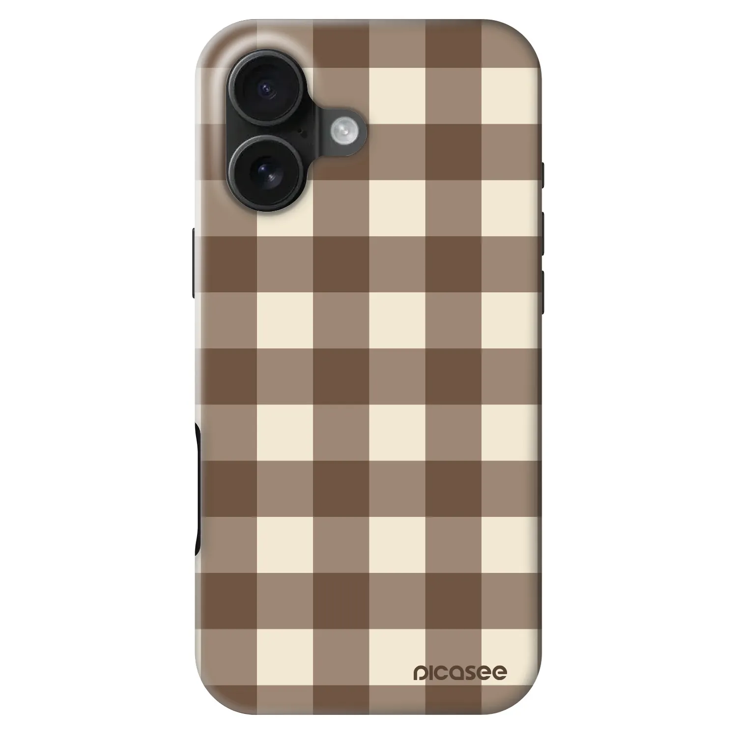 Picasee Fashion Case MagSafe na Apple iPhone 16 - Brown grid