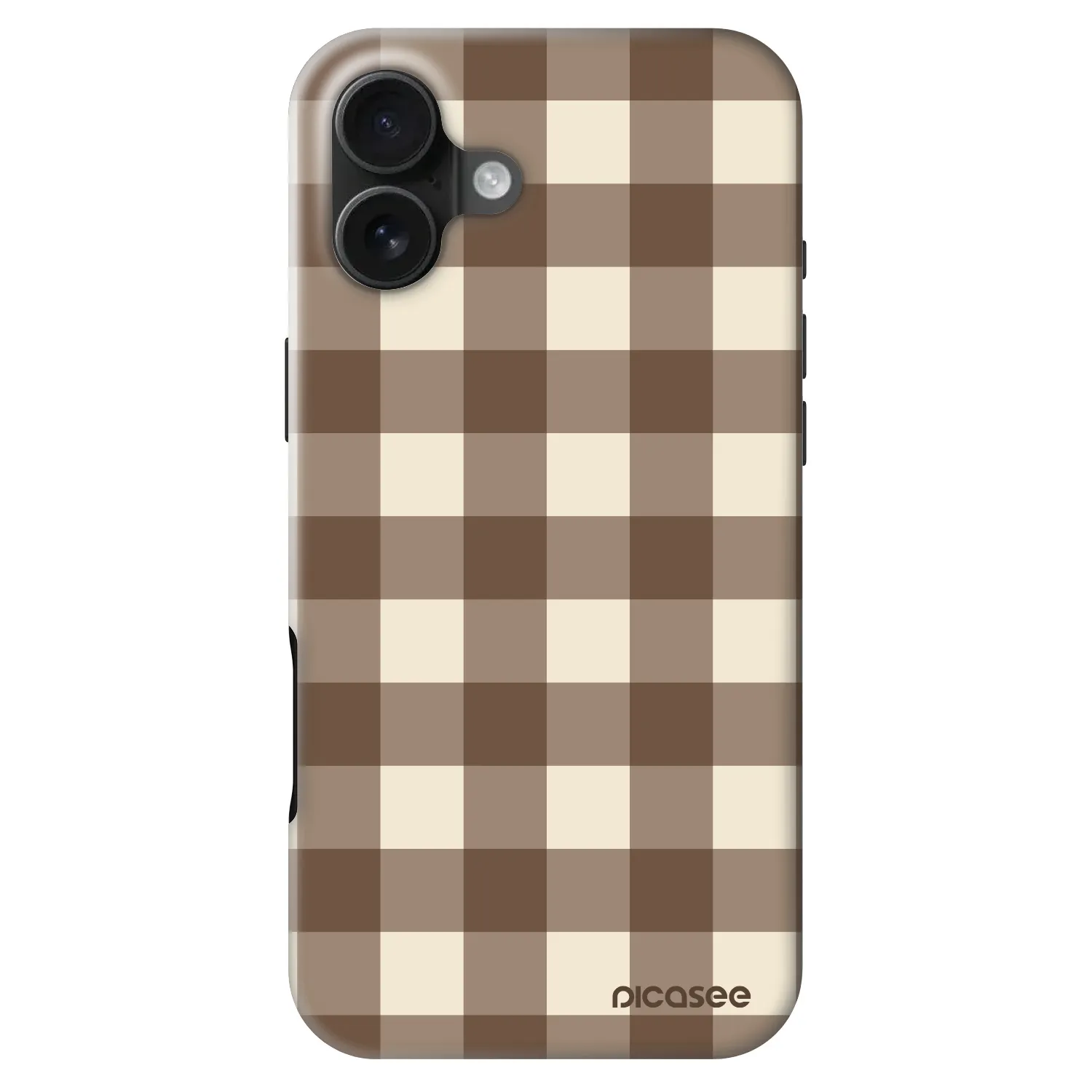 Picasee Fashion Case MagSafe na Apple iPhone 16 Plus - Brown grid