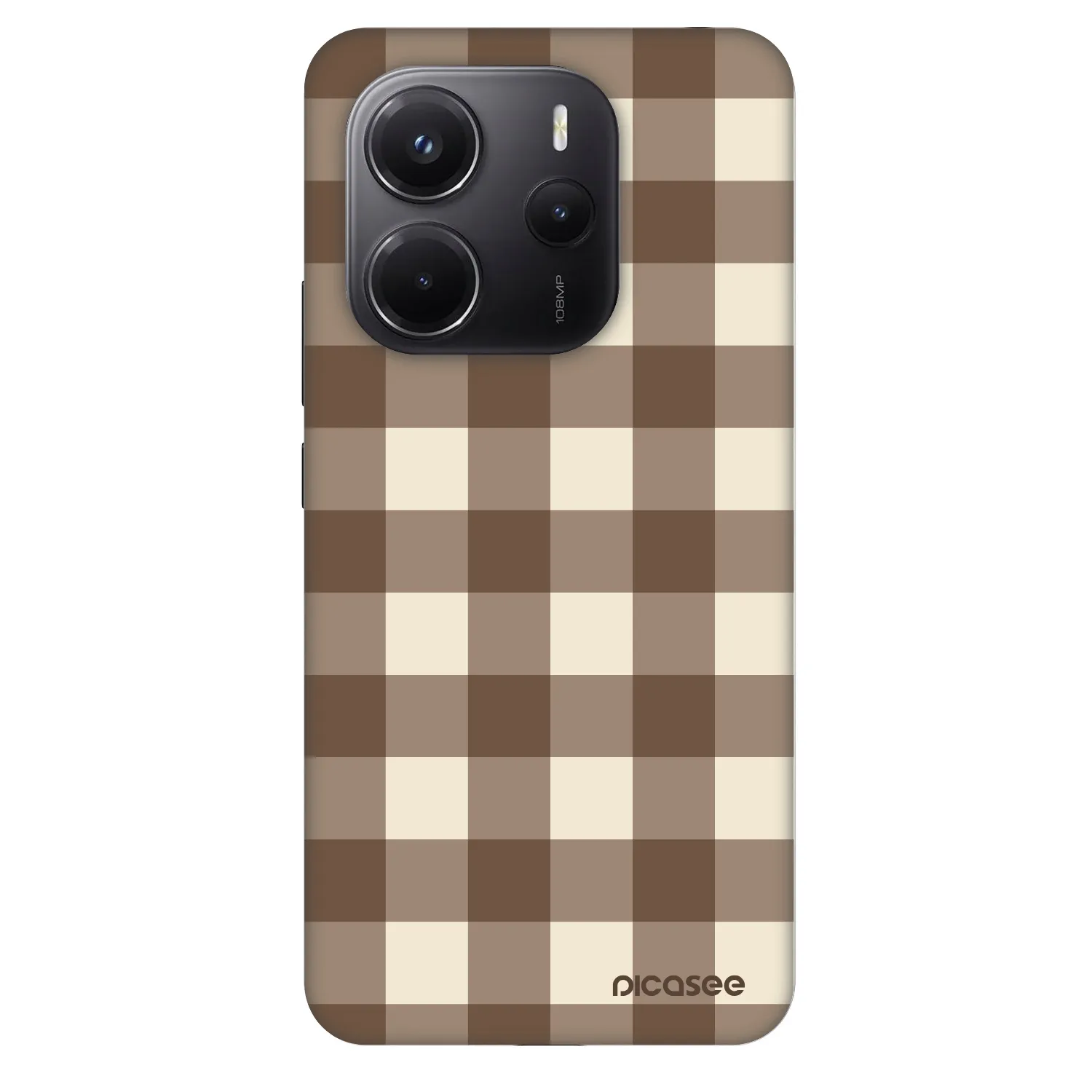 Picasee Fashion Case na Xiaomi Redmi Note 14 4G - Brown grid